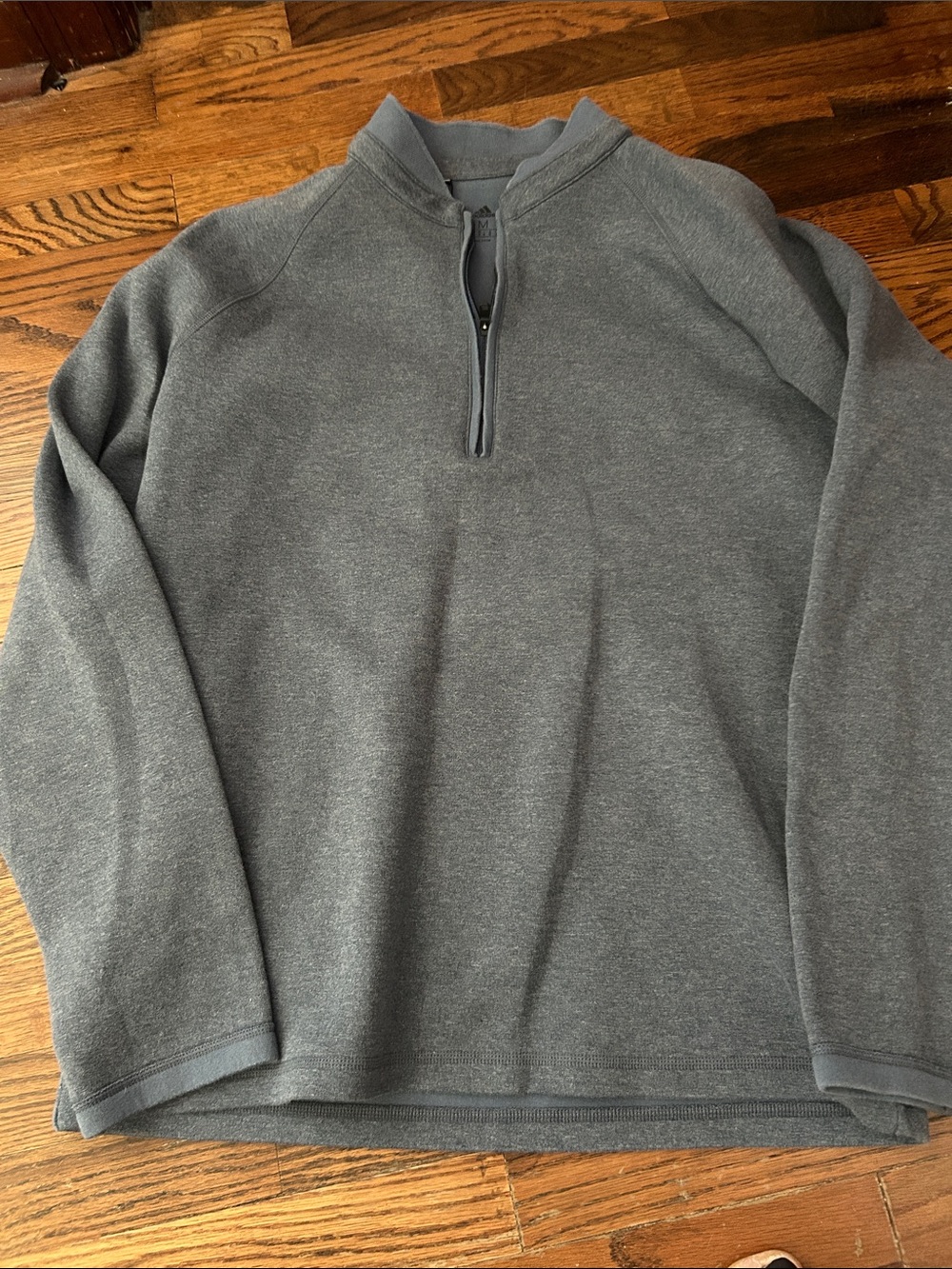 adidas Men's Gray Half-Zip Sweater